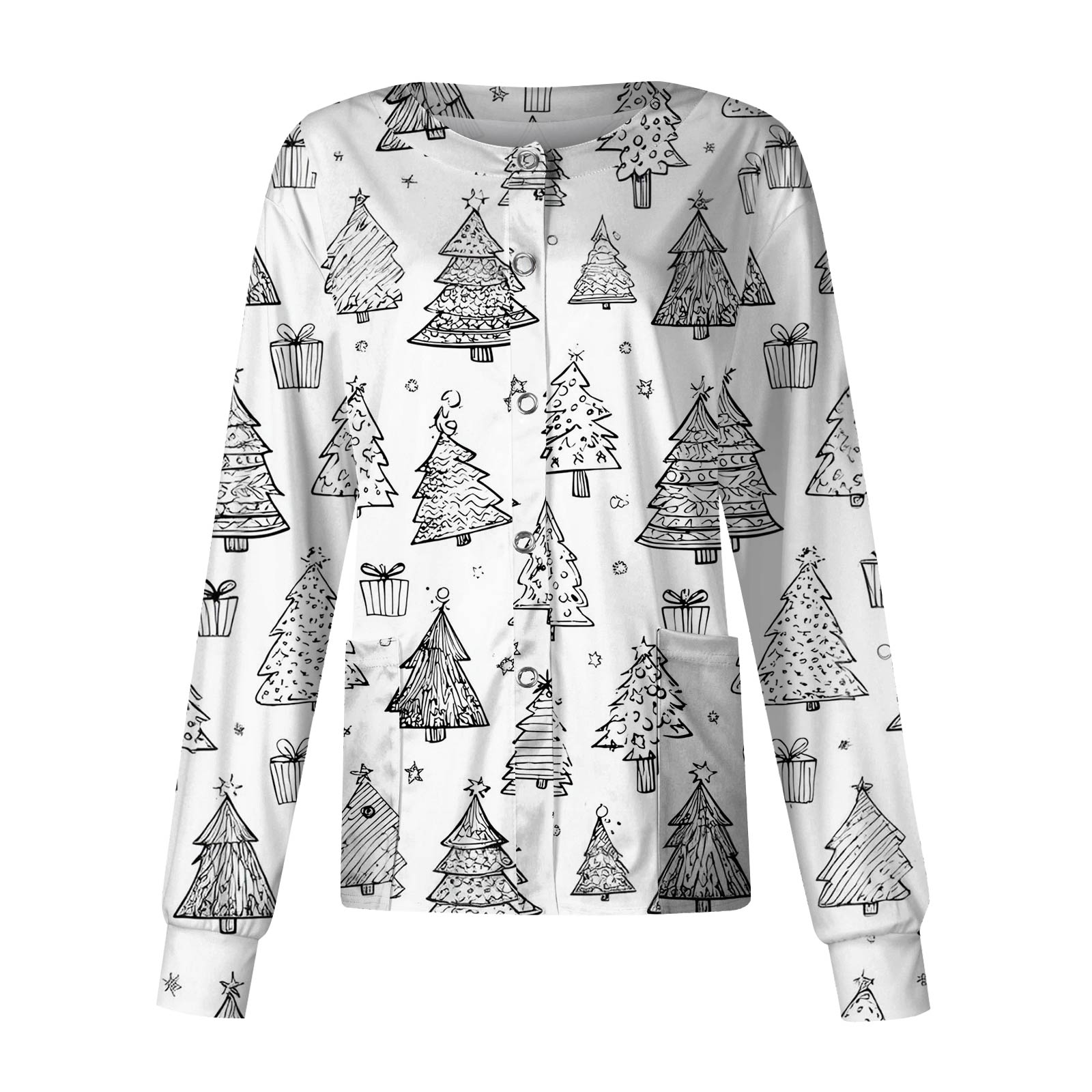 

Women s Casual Long Sleeve Single Breasted Printed Dry- Top XXL Темно-синій