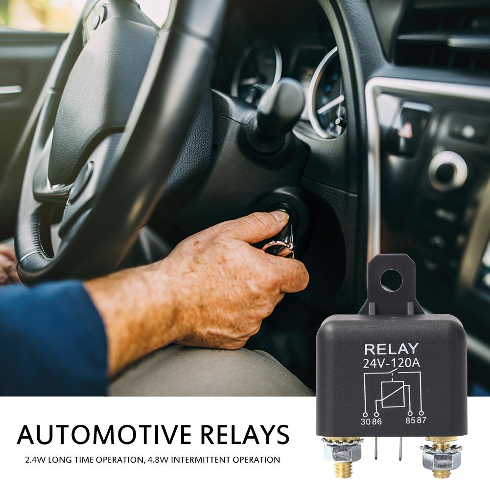 24V 100A/120A/200A High Current Relay 2.4W Starting Relay Continuous Type Heavy Current Start Relay Automotive Modular Relay