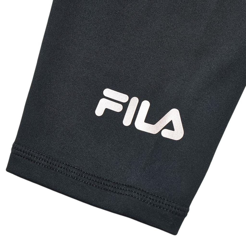 Fila Solid High-Waisted Fitness Knitted Leggings Women Leggings Deep-Black A11W341607F-BK