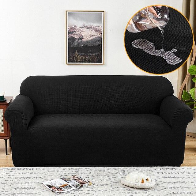 Waterproof Sofa Cover Armchair Slipcover 1/2/3/4 Seater Cover Polar Fleece Sofa Cover Furniture Protector for Home Living Room