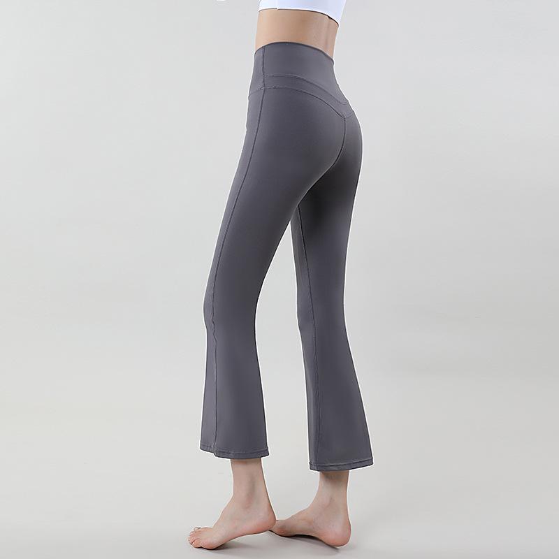 Women's yoga pants, summer hip-lifting, slightly flared, wide-leg sports flared pants, high-waisted slimming yoga fitness leggings