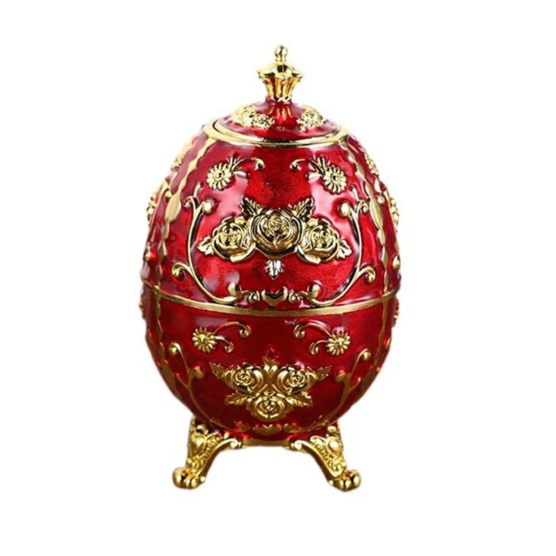 Press Type European Style Toothpick Box Light luxury Sturdy Floral Toothpick Case Rose Pattern Automatic Toothpick Dispenser