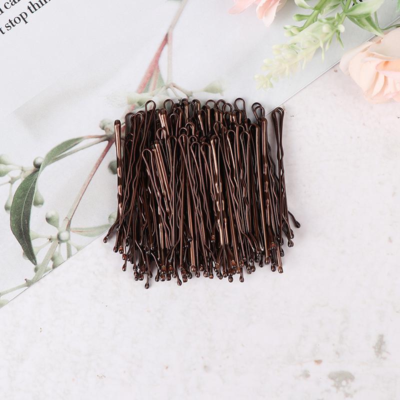 100Pcs Wedding Hair Clips Barrette Hairpins Black Side Wire Folder Styling Tools