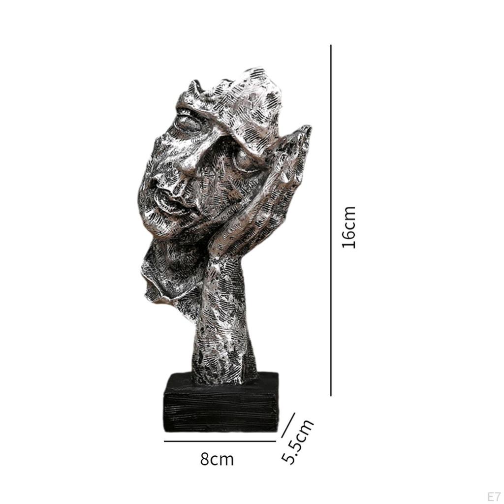Escultura de Cara Abstracta Elegante Acento de Decoración para el Hogar
