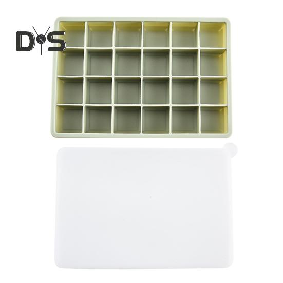 Silicone Ice Cube Tray with Lid 15/24 Cavities Easy Release BPA Free Summer Refrigerator Cocktail Whiskey Ice Maker Press Mold Kitchen Supplies