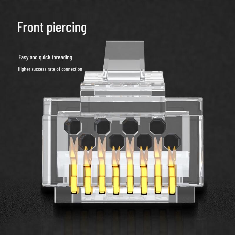 SAMZHE CAT6 Shielded RJ45 Pass-Through Ethernet Connectors