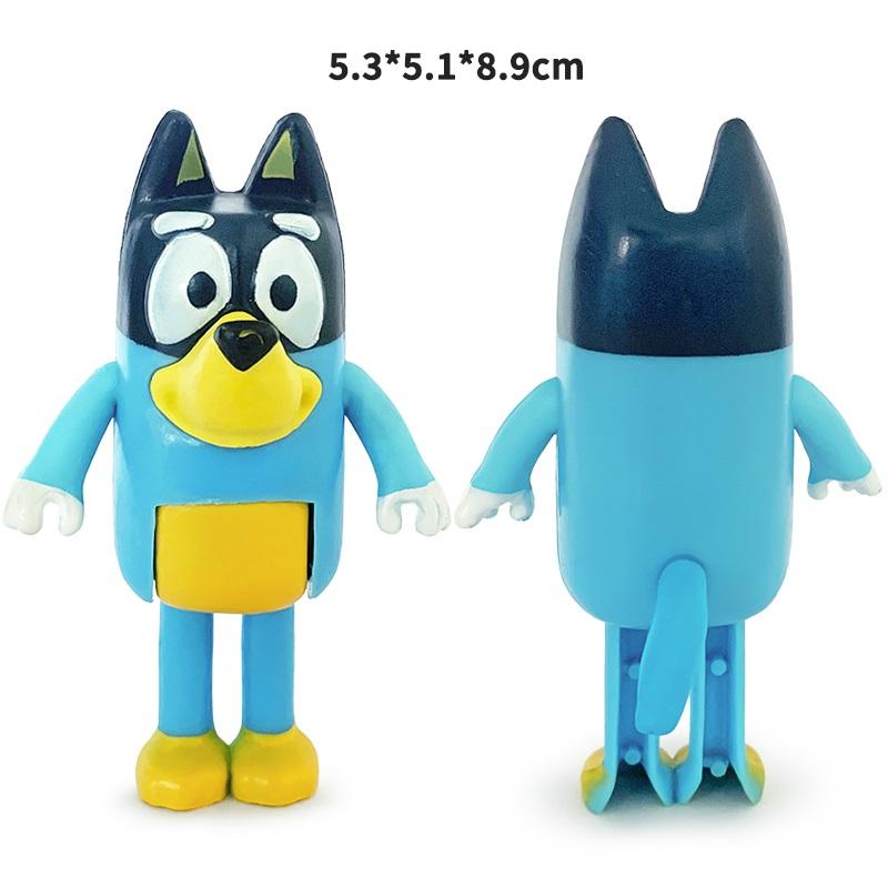 Bluey Und Bingo Familienserie Anime Actionfigur Modell Cartoon Mini PVC Puppen Ornamente Kinder Geburtstagsdekoration Spielzeug Geschenk