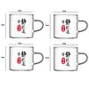 4pcs Sets Tea Cup with Lettering Creative Water Cup Heat Resistant Glass Cup with Handle Household Coffee Mug Drinkware Teaware