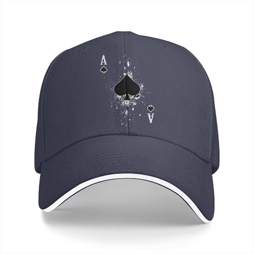 Poker Multicolor Hat Peaked Unisexs Cap Ace Of Spades Poker Apparel Classic Personalized Visor Protection Hats