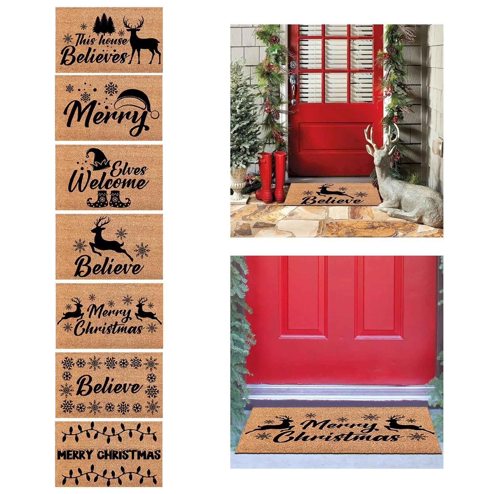 

Doormat Santa Christmas Doormat Cute Xmas Tree Floor Carpet Rug Festival Decoration Home Decor Navidad