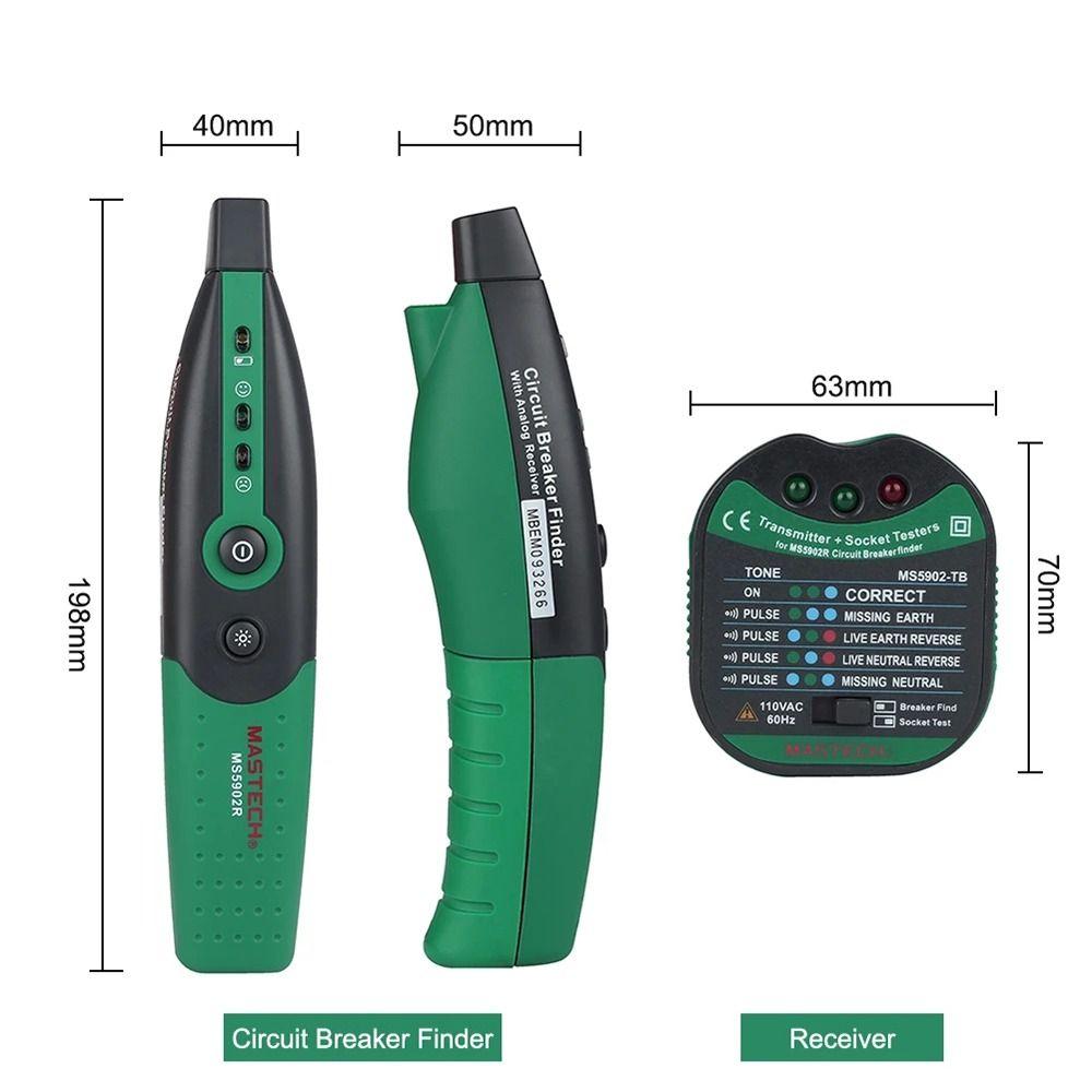 With Flashlight 220v/110v Fuse Socket Tester Automatic Circuit Breaker Finder Circuit Tester EU US
