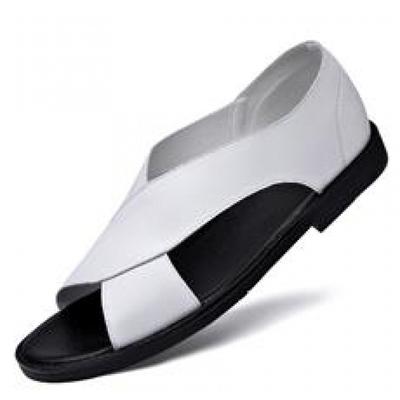 Neue Herren Ledersandalen Herren neue lässige Herrenschuhe Sommerbekleidung Römerschuhe weiche Sohle rutschfest Strandschuhe Outdoor
