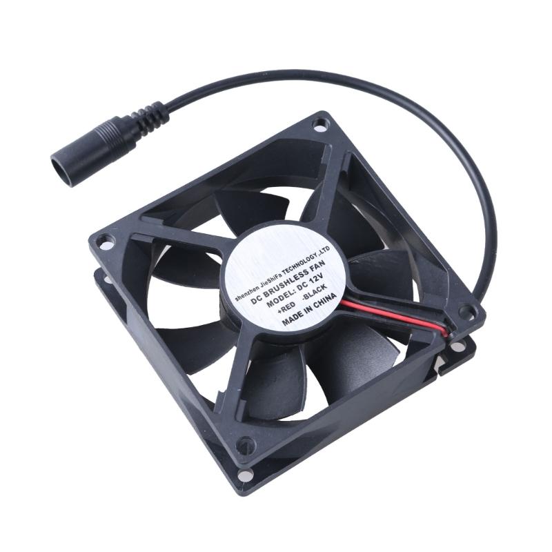 80mmx80mmx25mm Bearing Fan 12V 8025 Brushless Cooling Fan 5.5x2.1mm for Cooling PC Computer Case CPU Radiators