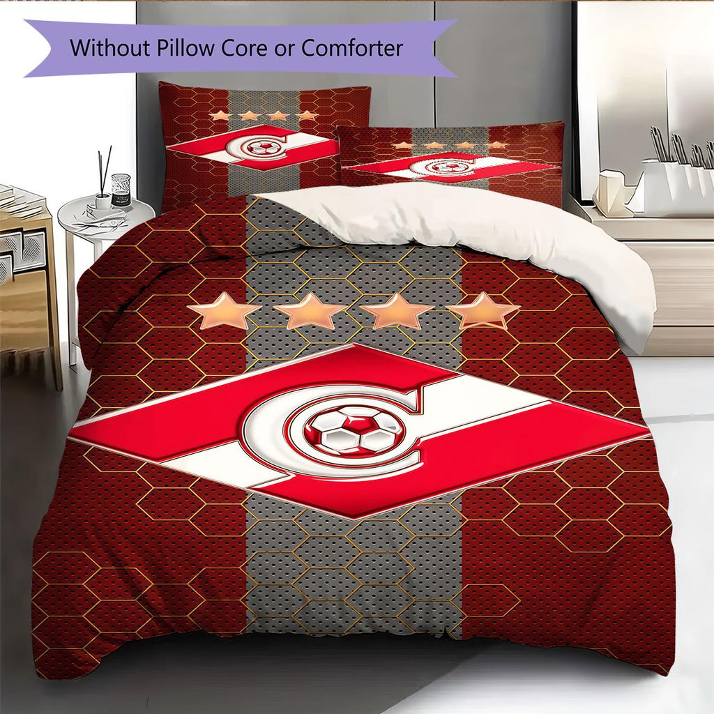 Spartak Moscow Gleam Bedding Quilt Set Quilt Cover Pillowcase Home Decoration Birthday Gift (1 * duvet cover + 2 * pillowcase, without core)