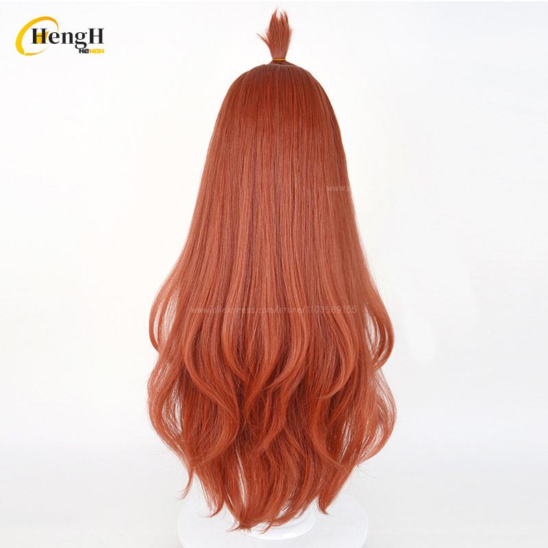 Anime Chainsmoker Cat Aruko Sakai Long 80cm Orange Brown Cosplay Anime Wig Heat Resistant Hair Halloween Party Wigs