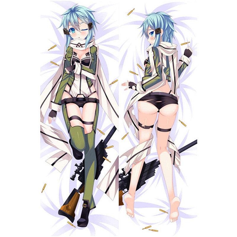 Anime Sword Art Online Μαξιλαροθήκες Σέξι Yuki Asuna Μαξιλαροθήκη 3D Διπλής Όψης Κλινοσκεπάσματα Μαξιλαροθήκη Σώματος για Αγκαλιάσματα Εξατομικεύστε SAO