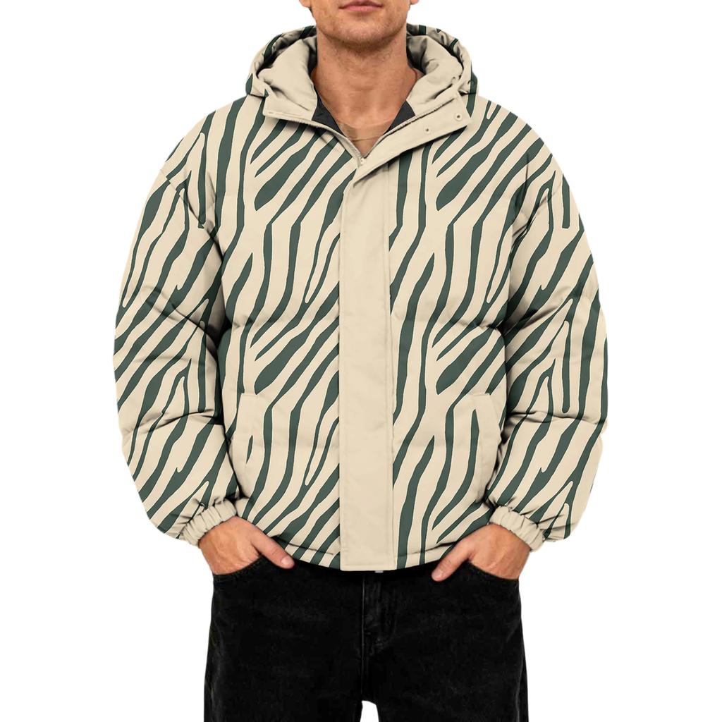 Herrars Oversized Casual Dunjacka Med Lång Ärm Och Huva