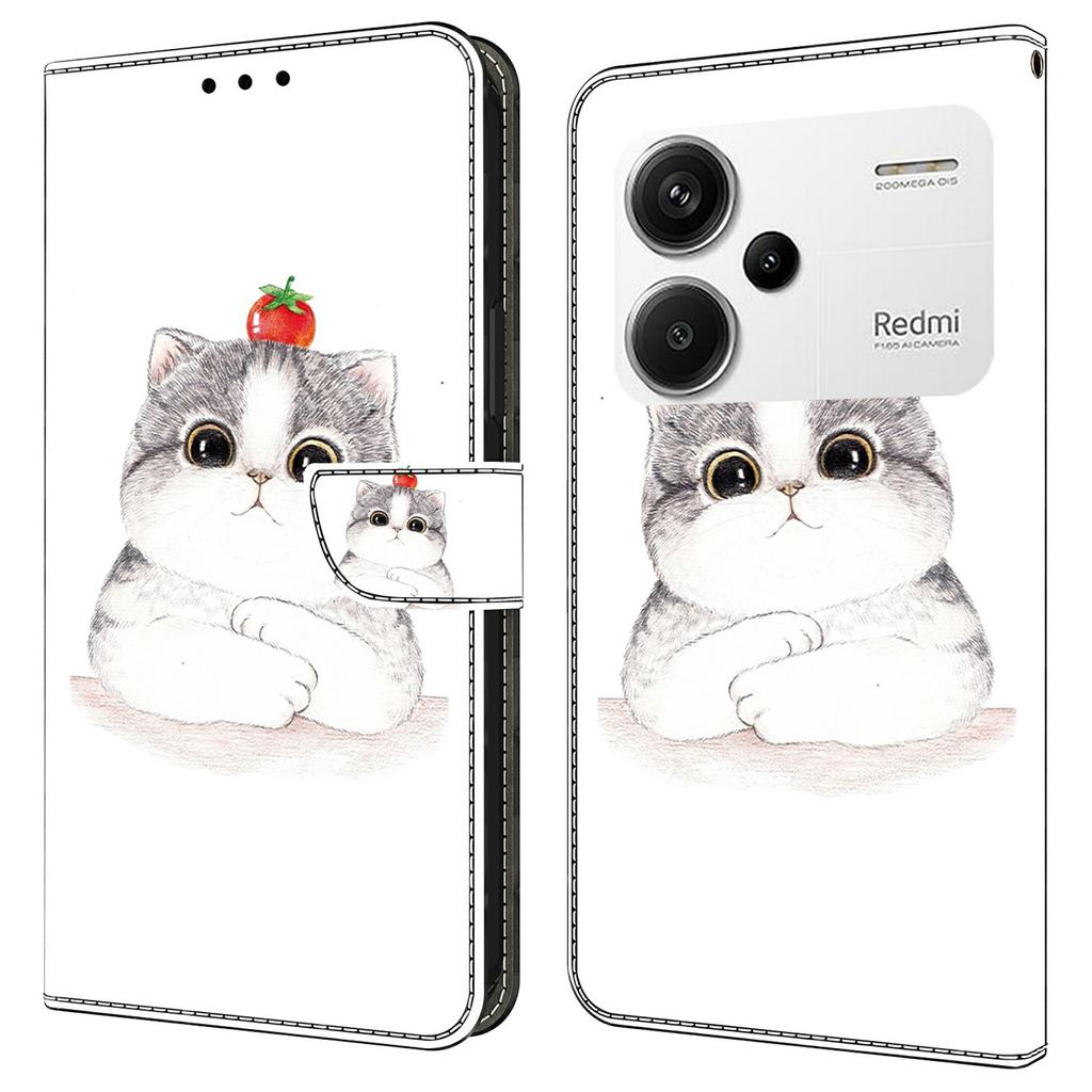 For Xiaomi Redmi Note 13 Pro+ 5G Case Pattern Printing Anti-Drop Leather Flip Wallet Phone Cover