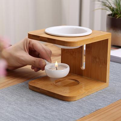 Kreative Bambus Aromatherapie Ofen Wohnkultur Romantische Ätherisches Öl Brenner Kerzenhalter Schlafzimmer Öl Lampe Aroma Brenner