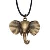 Running Horse Pendant Elephant Necklace Equestrian Western Jewelry With 45cm Leather Chain