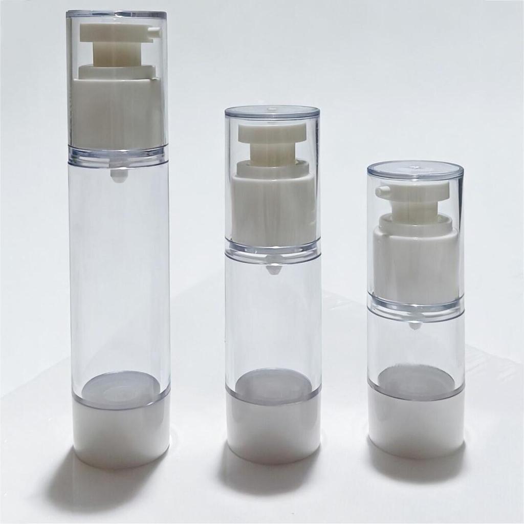 1Pc 15/30/50ml Plastic Epmty Vacuum Travel Clear Lotion Cosmetic Spray Refillable Bottle