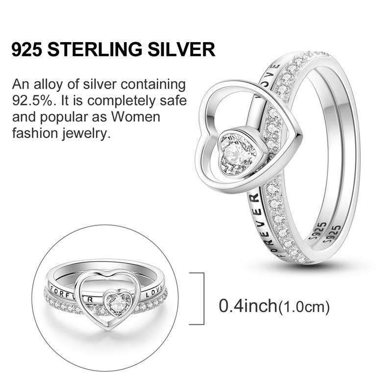 Silver Plated Sparkling Love Rings Zircon Winding Line Geometric Rings For Women Engagement Jewelry Anniversary Gift