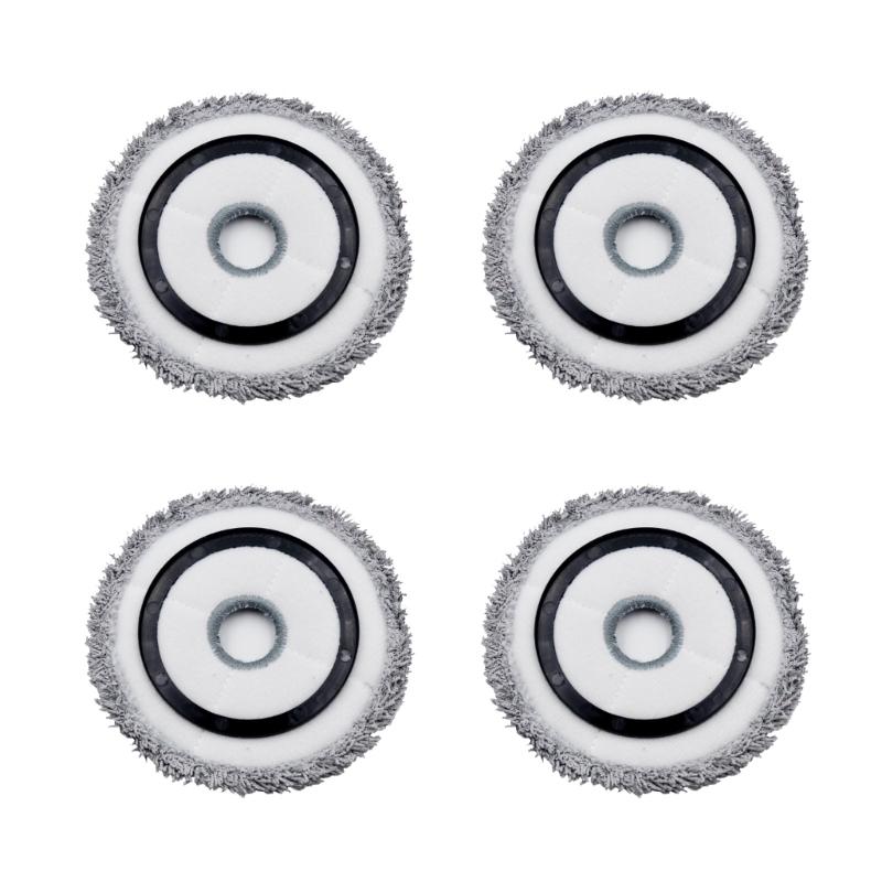 Pack of 4 Washable Microfiber Mop Cloths For Robotic Vacuum Cleaners Reusable Mop Pads Replacement Accessories 1