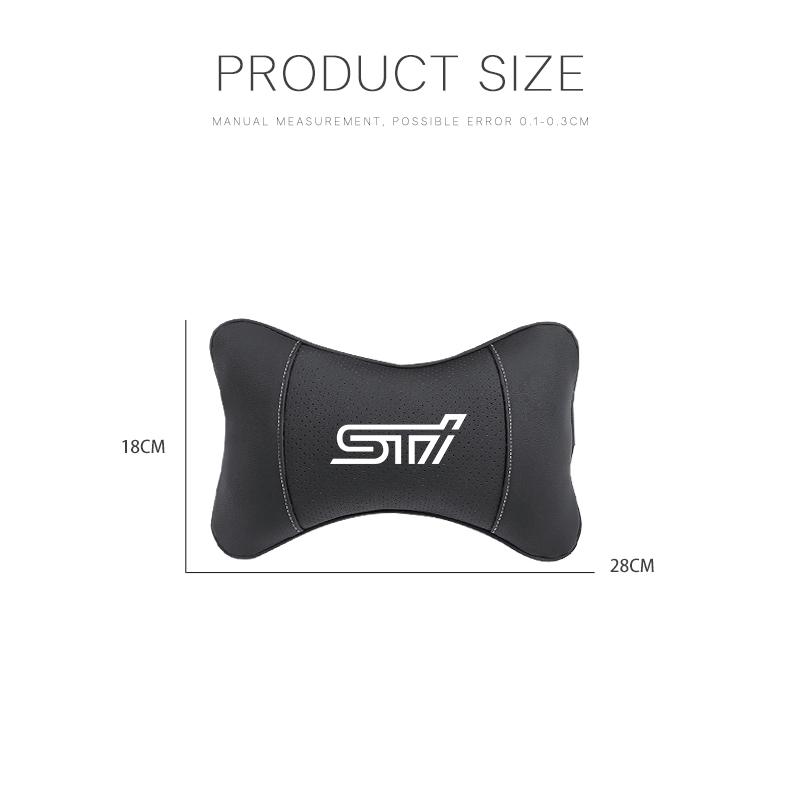 1Pcs Car Seat Headrest Auto Logo Neck Pillow For Subaru STI Forester Tribeca Outback Crosstrek Ascent XV Legacy Impreza Levorg rgw1