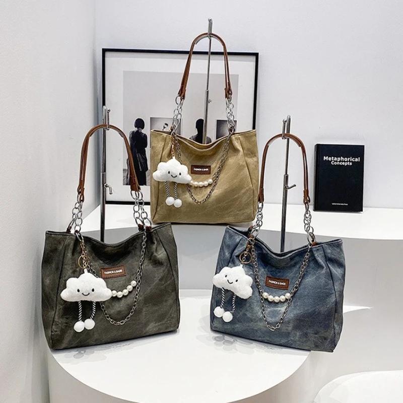 New Versatile Casual College Student Class Bag, Women's Casual Large Capacity Bag, Fashiable Commuting One Shoulder Tote Bags