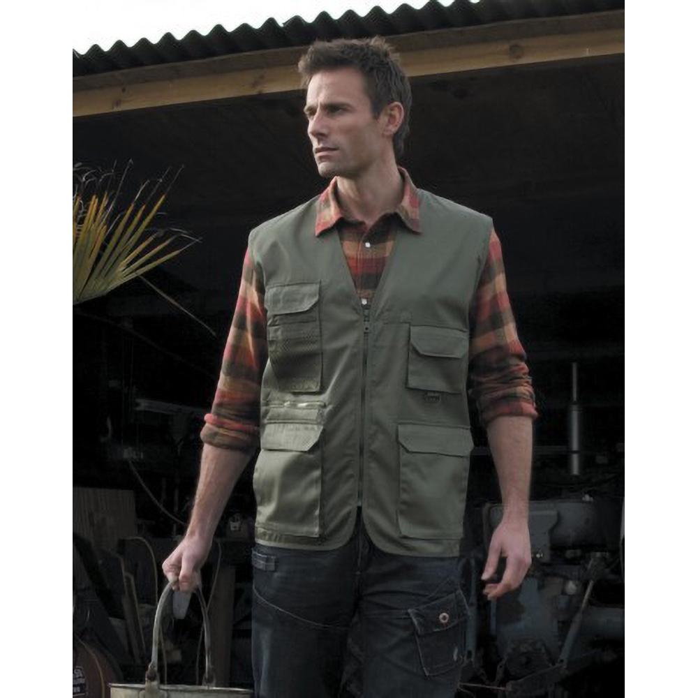 Result Mens Safari Waistcoat Jacket