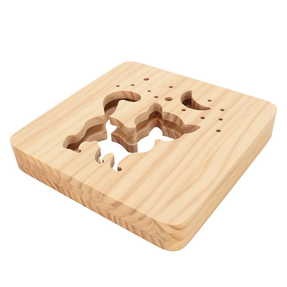 Warm White Lamp 3D Wood Light Cute Cat Shape Wooden Night Lights Wooden 3D Lamp  Home Decor
