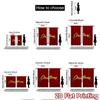2pcs, 2D FLAT PRINTING Curtains (Without Rod) FestiveDecor Holiday Curtains Durable Polyester Curtains Art Deco Festive