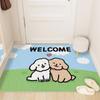 Cute Puppy Welcome Mats Dog Lover Doormats Hello Home Design Pet Theme Entrance Mats for Animal Lovers