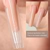 Oval Shape ABS Nail Extension Templates With Dog Ladder Support For Long Lasting Gel Polish Applications