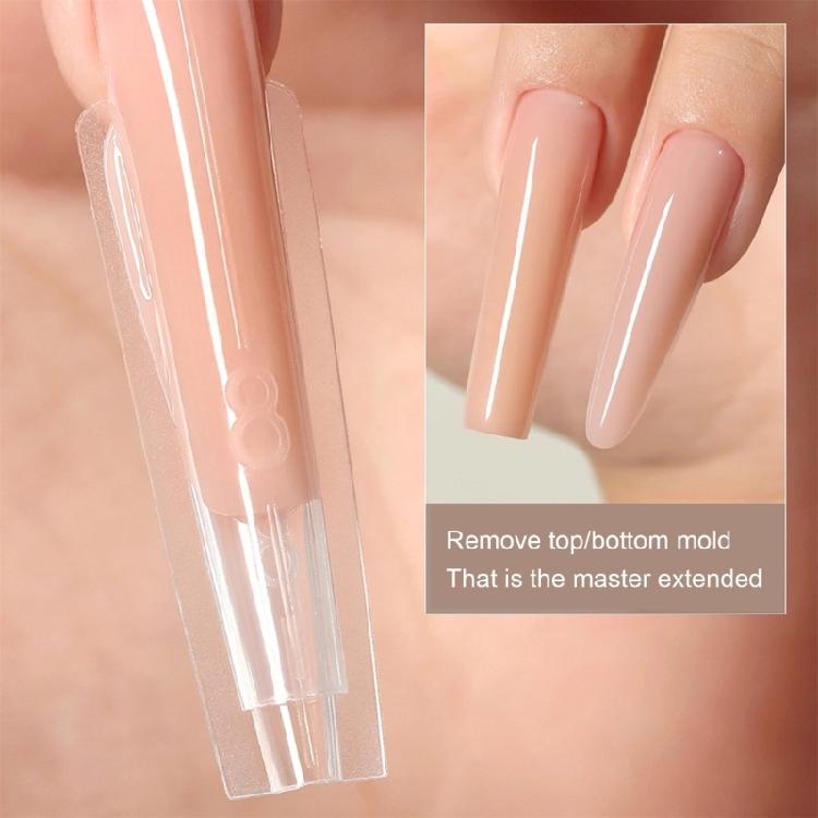 Oval Shape ABS Nail Extension Templates With Dog Ladder Support For Long Lasting Gel Polish Applications