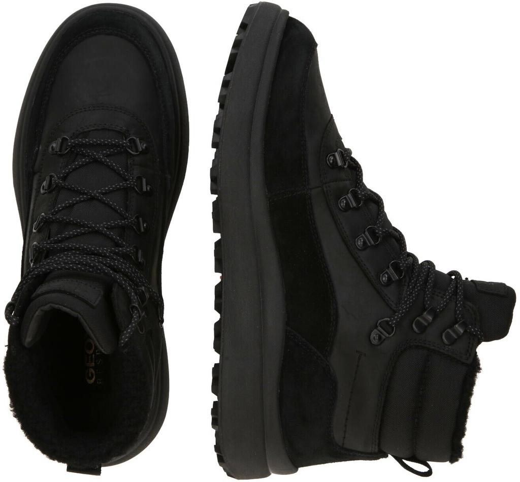 Geox Suede Boots with Textile Laces