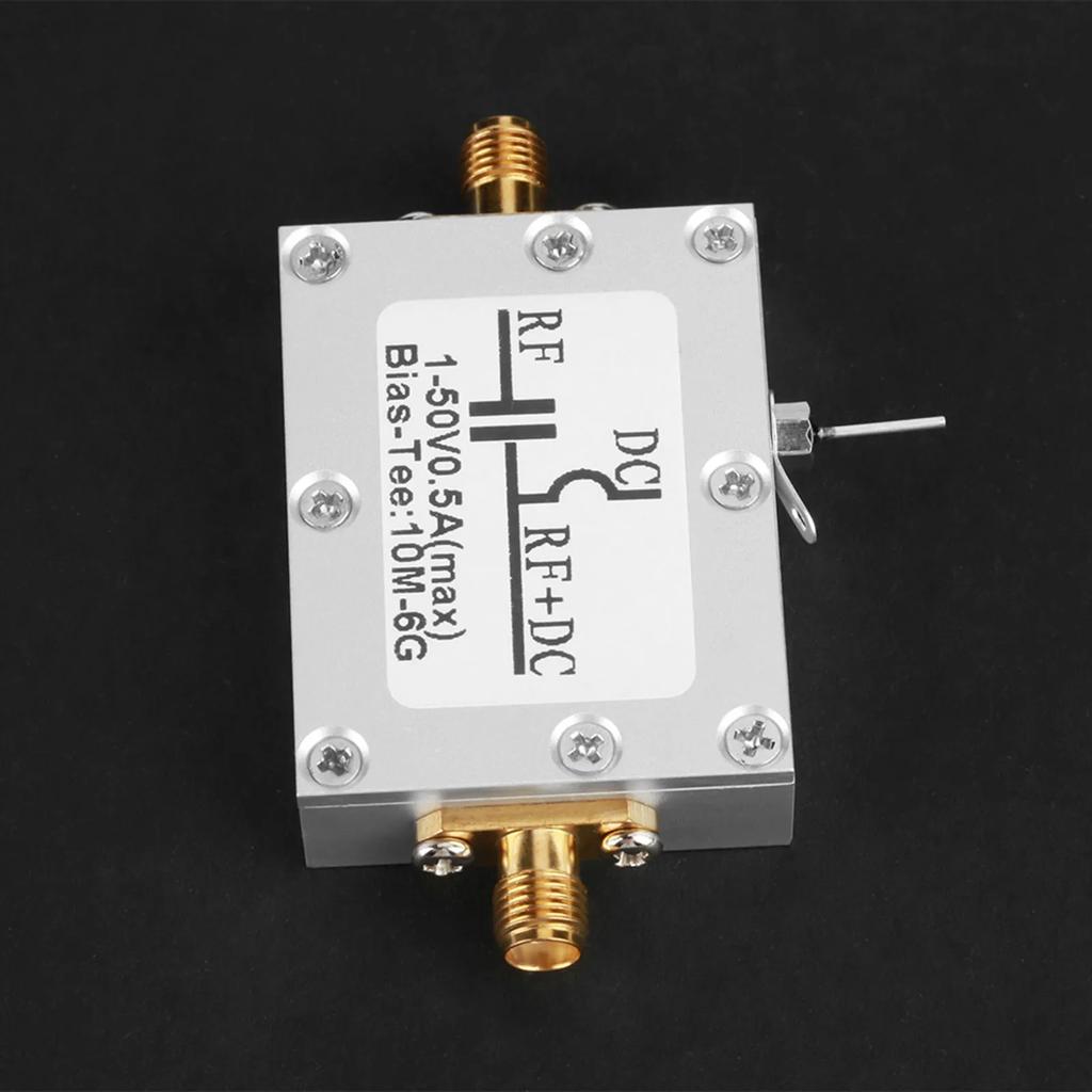 10MHz-6GHz Bias Tee 10MHz-6GHz Broadband Radio Frequency Microwave Coaxial Bias Coaxial Bias Tee RF Bias Tee Coaxial Bias