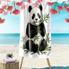 Bamboo-loving Panda Bliss Print Beach Towel, Quick Drying, Suitable for Travel, Outdoor Sports, Jogging, the Beach and Swimming, Gift