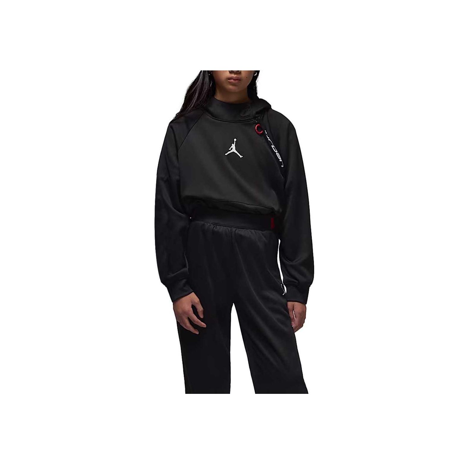 

Jordan Therma Fit Hooded Long Sleeve Simple Solid Color Kids tops IO2563-010 L