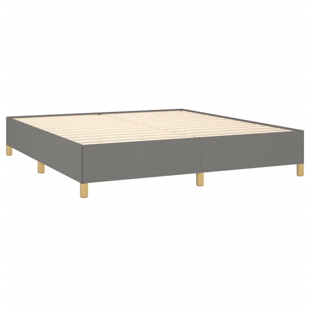 Vidaxl Bed Frame Without Mattress, Dark Gray, 180X200 Cm, Upholstered