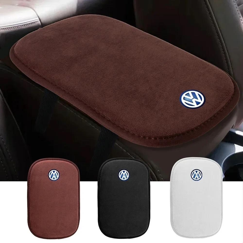 W131New Car Armrest Pad Covers Universal Center Console Auto Seat Armrests Box Pads For Volkswagen VW Passat Golf Tiguan B5 B6 B7 CC