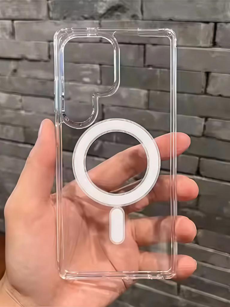 Transparent Shockproof Phone Case For Samsung Galaxy S26 S2 S24 S23 S22 S21 S20 Note 20 Ultra 10 Plus FE Magnetic Armor Cover