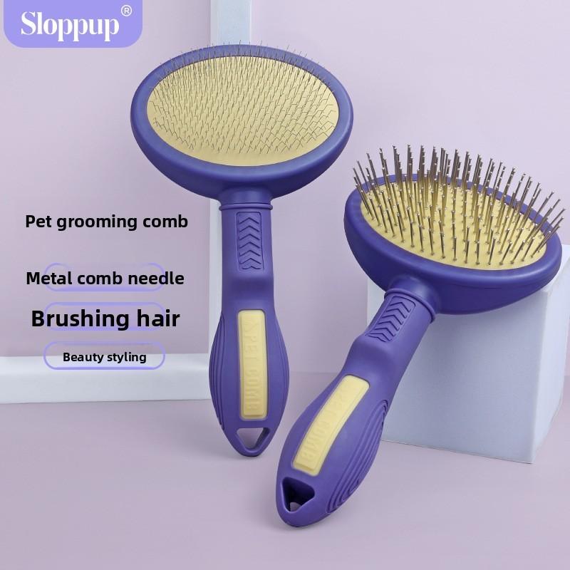 Pet Comb For Cats And Dogs With Plastic Pins For Fur Removal And Deshedging