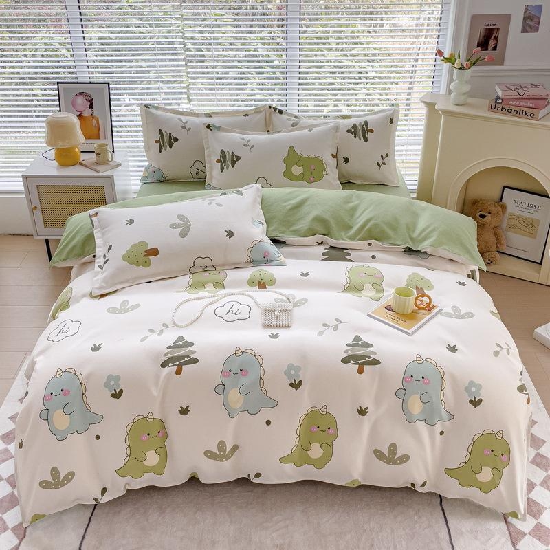 

Осенне-зимнее толстое, приятное для кожи хлопковое пододеяльник, двуспальное постельное белье, одинарный комплект из трех предметов, пододеяльник из четырех предметов