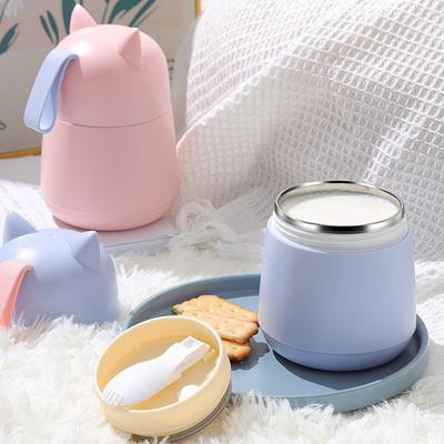 Portable Stainless Steel with Spoon Oatmeal Milk Cup Soup Cup Breakfast Bottle Lunch Box