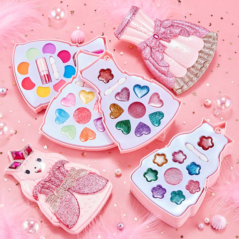 Set de jucării de machiaj pentru copii: Ruj și Kit Cosmetic pentru Fete cu Vârsta Între 3-6 Ani - Ediție Casă de Joacă