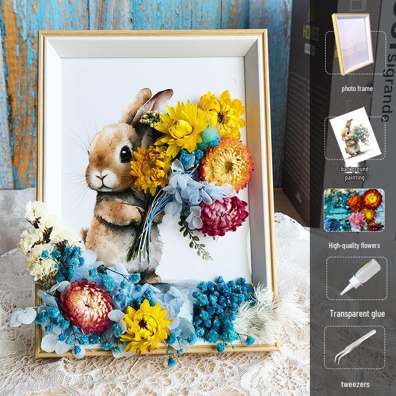 DIY Handmade 3D Preserved Flower Photo Frame Craft Kit