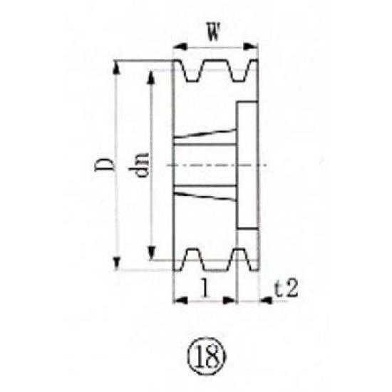 

EVN Шкив с втулкой SPB 145 мм 3 канавки SPB145-3