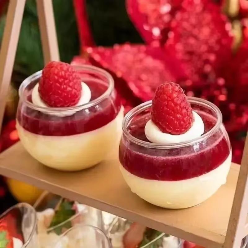50/100 KS Kulaté dezertní pohárky Tvar medového hrnce Želé Tiramisu Jogurt Pečení Předkrm Narozeniny Svatba Zmrzlina Cukroví Svačiny
