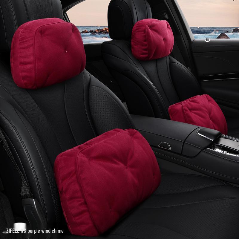 Purple Wind Chime Headrest & Lumbar Support Pillow for BMW 5 Series 530Le Zotye T300/T600